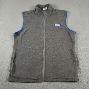 Columbia Vest Mens Size XL Gray Fleece Full Zip Up Sweater